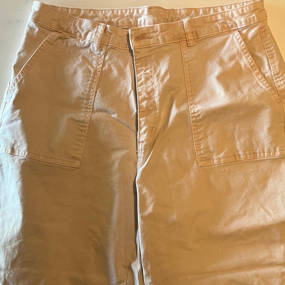 light pink/tannish pants long straight wide fit highrize oversized